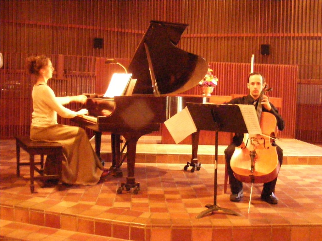 NIck and Synthia performing