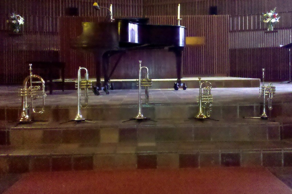 Chris O'hara played five trumpets, March 5, 2011